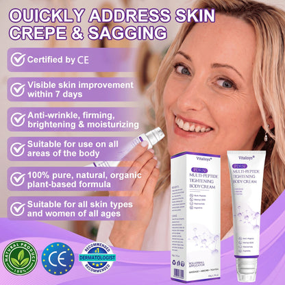Vitalisys® 🍅PDRN Multi-Peptide Massaging Body Roller Cream- Anti-aging, Hydrating, Skin Firming & Lifting, Skin Repair, Even Tone, Acne and Dark Spot Treatment, Wart and Mole Removal, and Psoriasis Relief.